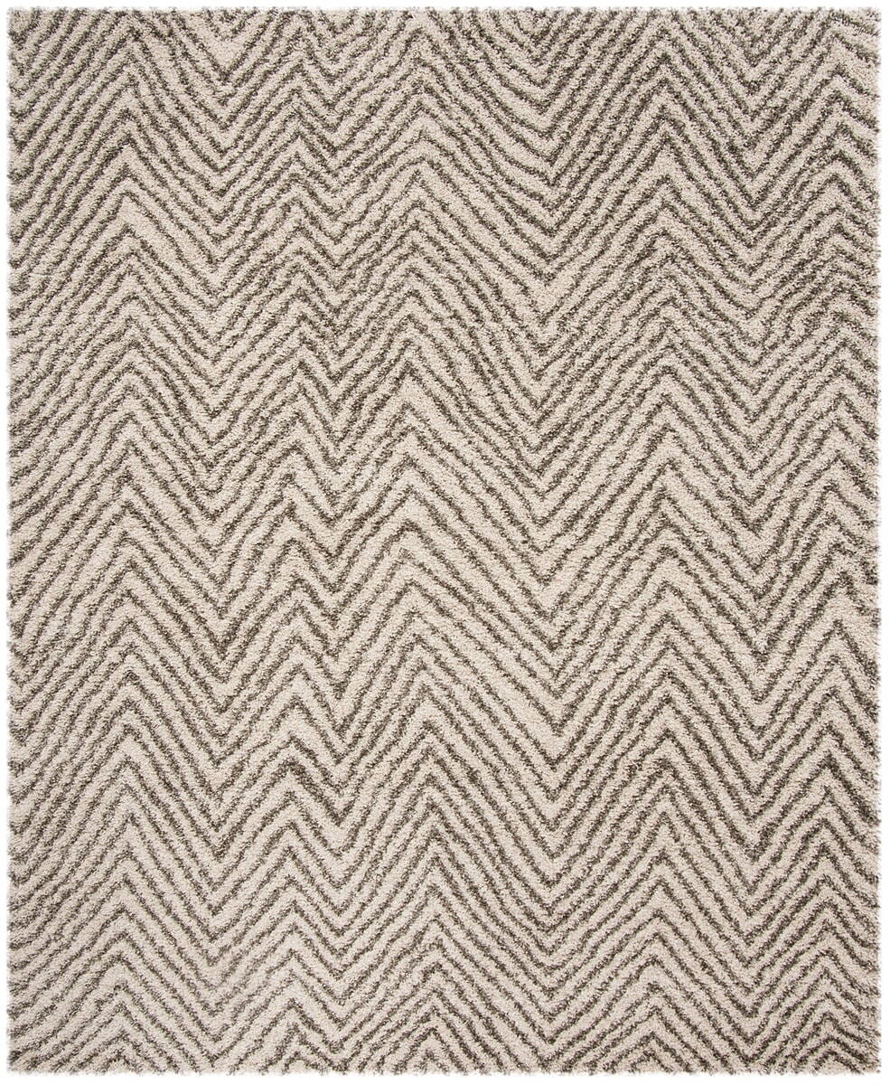Safavieh Hudson Shag Sgh375A Ivory/Grey Rug - Safavieh - sgh375a - 5r