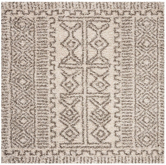 Safavieh Hudson Shag Sgh376A Ivory / Grey Rugs - Safavieh - sgh376a - 5sq