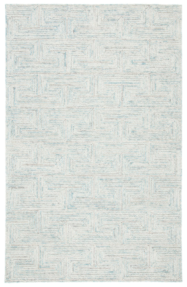 Safavieh Ikat Ikt101K Teal/Grey Rug - Safavieh - ikt101k - 3
