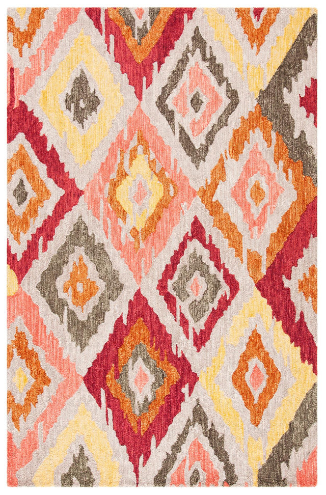 Safavieh Ikat Ikt337B Beige/Pink Rugs - Safavieh - ikt337b - 3