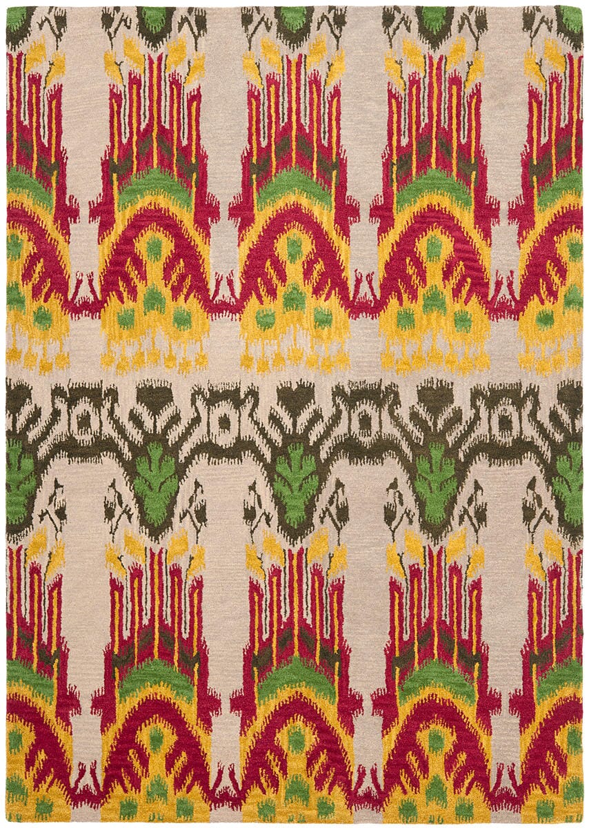 Safavieh Ikat Ikt464A Beige / Yellow Rugs - Safavieh - ikt464a - 2