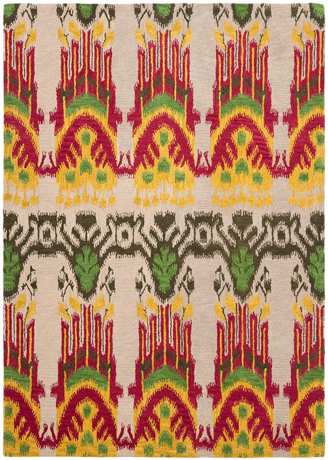 Safavieh Ikat Ikt464A Beige / Yellow Rugs - Safavieh - ikt464a - 2