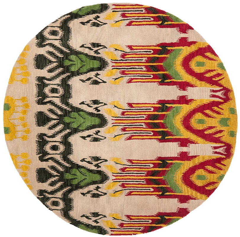 Safavieh Ikat Ikt464A Beige / Yellow Rugs - Safavieh - ikt464a - 6r