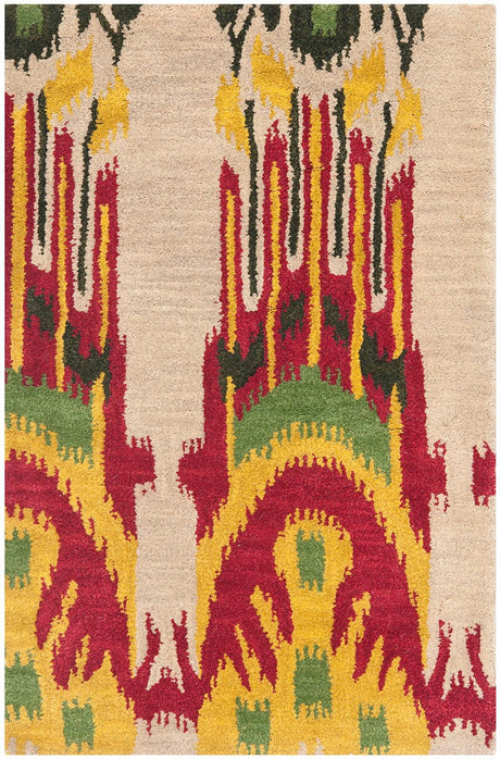 Safavieh Ikat Ikt464A Beige / Yellow Rugs - Safavieh - ikt464a - 6r