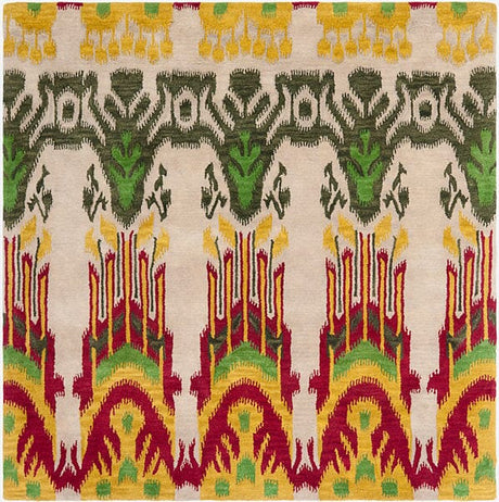 Safavieh Ikat Ikt464A Beige / Yellow Rugs - Safavieh - ikt464a - 6sq