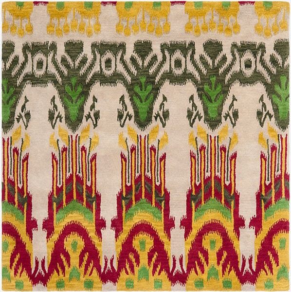 Safavieh Ikat Ikt464A Beige / Yellow Rugs - Safavieh - ikt464a - 6sq