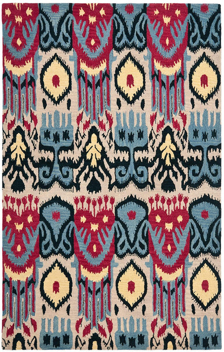 Safavieh Ikat Ikt466A Beige / Blue Rugs - Safavieh - ikt466a - 2