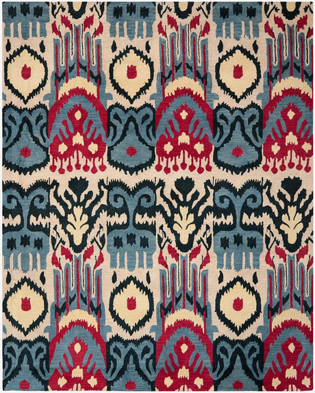 Safavieh Ikat Ikt466A Beige / Blue Rugs - Safavieh - ikt466a - 6r