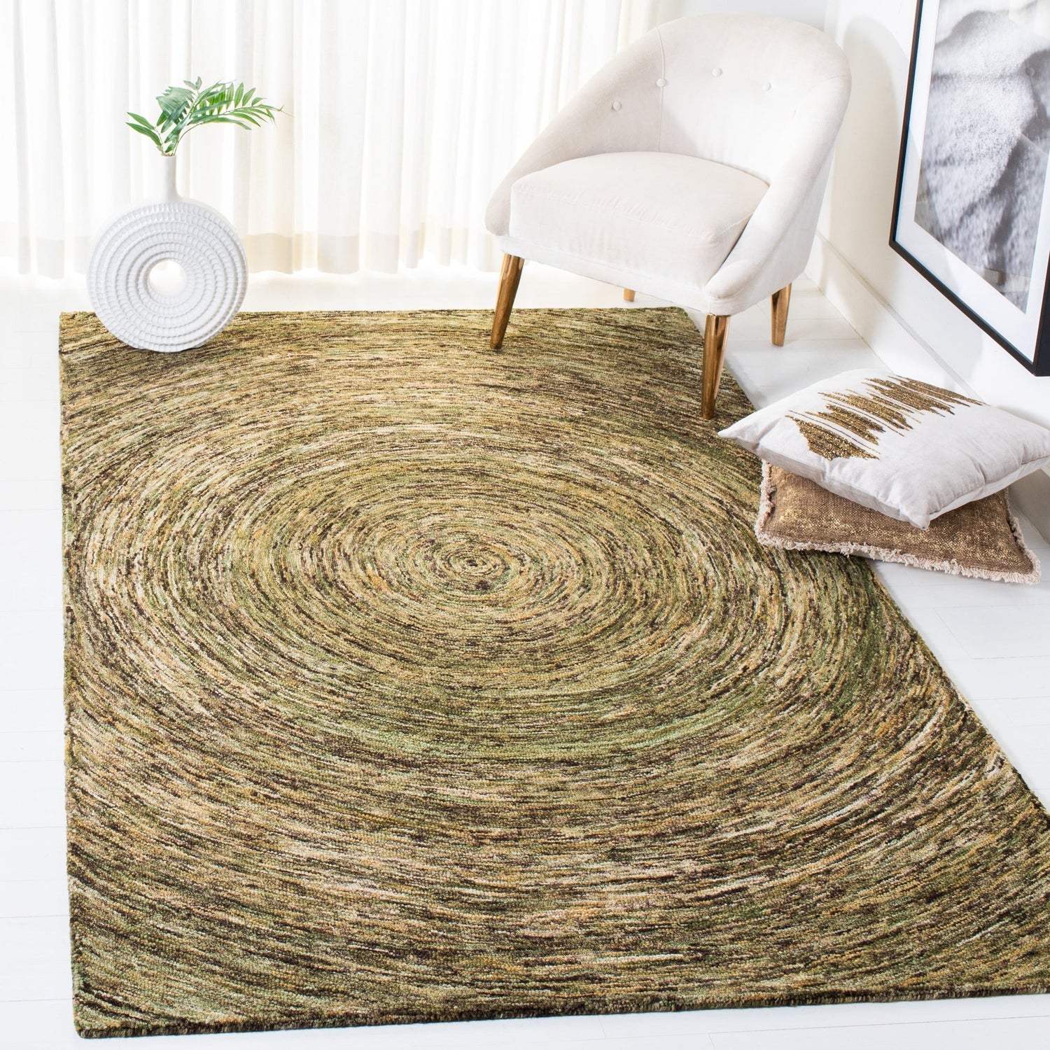 Safavieh Ikat Ikt633Y Green Rugs - Safavieh - ikt633y - 3