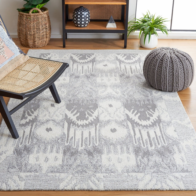 Safavieh Ikat Ikt651F Light Grey/Ivory Rug - Safavieh - ikt651f - 3