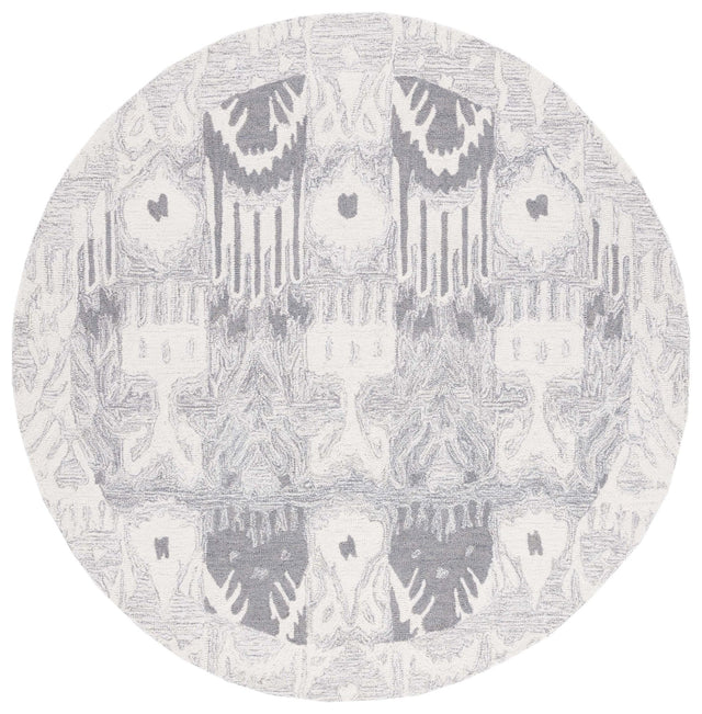 Safavieh Ikat Ikt651F Light Grey/Ivory Rug - Safavieh - ikt651f - 6r