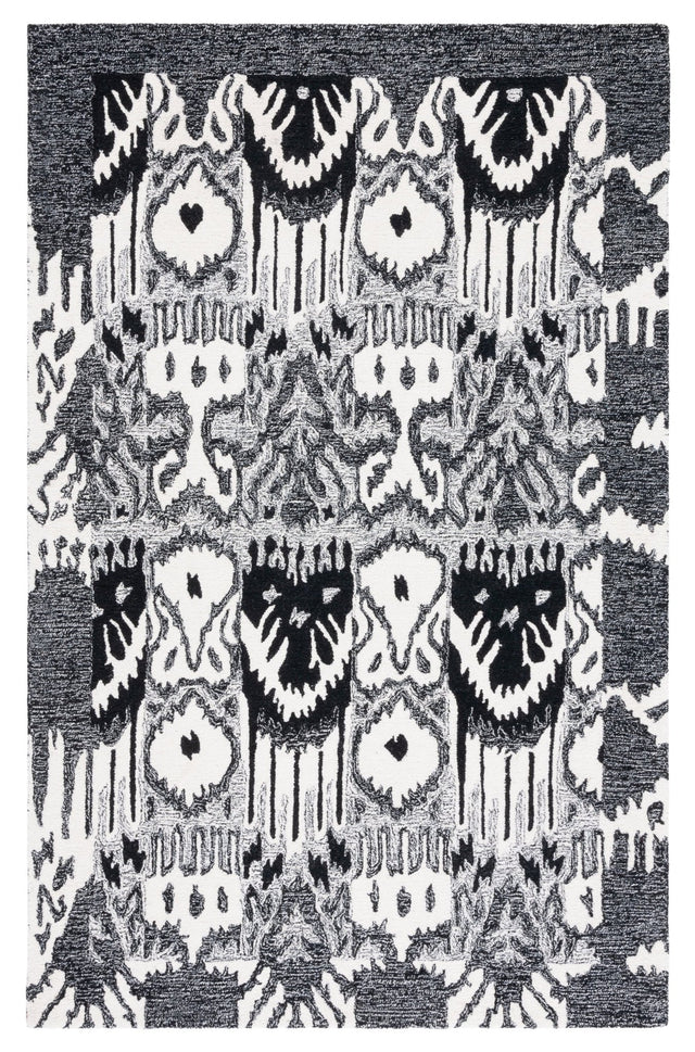 Safavieh Ikat Ikt651Z Black/Ivory Rug - Safavieh - ikt651z - 3