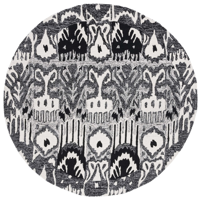 Safavieh Ikat Ikt651Z Black/Ivory Rug - Safavieh - ikt651z - 6r