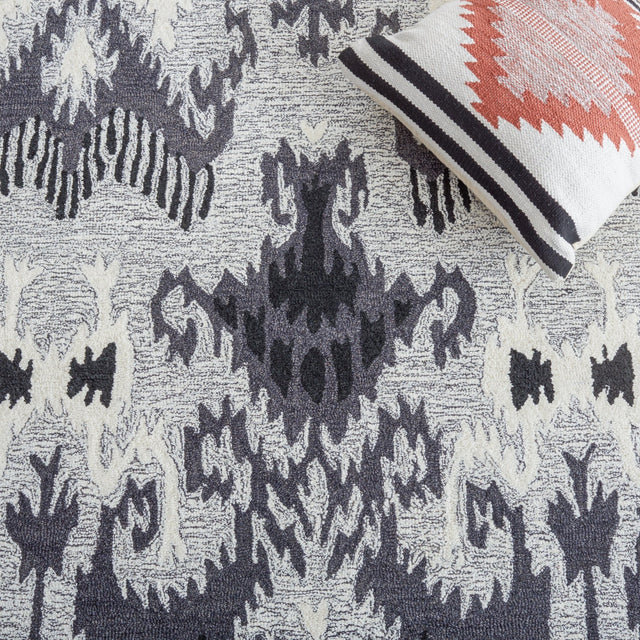 Safavieh Ikat Ikt652Z Grey/Black Rug - Safavieh - ikt652z - 6r