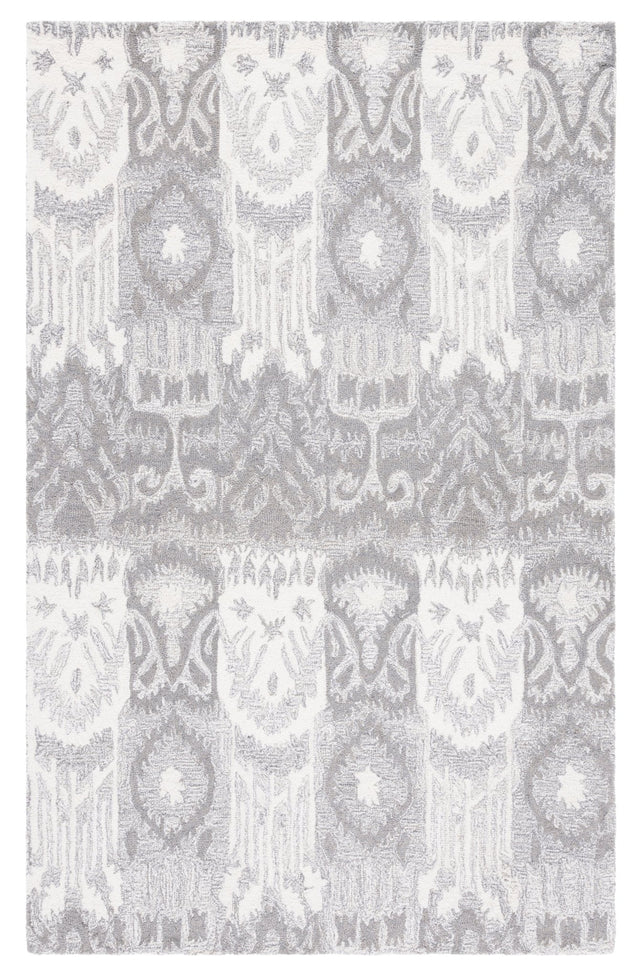 Safavieh Ikat Ikt653F Grey/Ivory Rug - Safavieh - ikt653f - 3