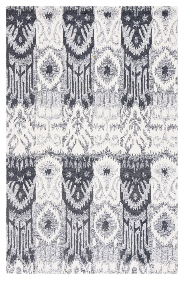 Safavieh Ikat Ikt653Z Ivory/Black Rug - Safavieh - ikt653z - 3