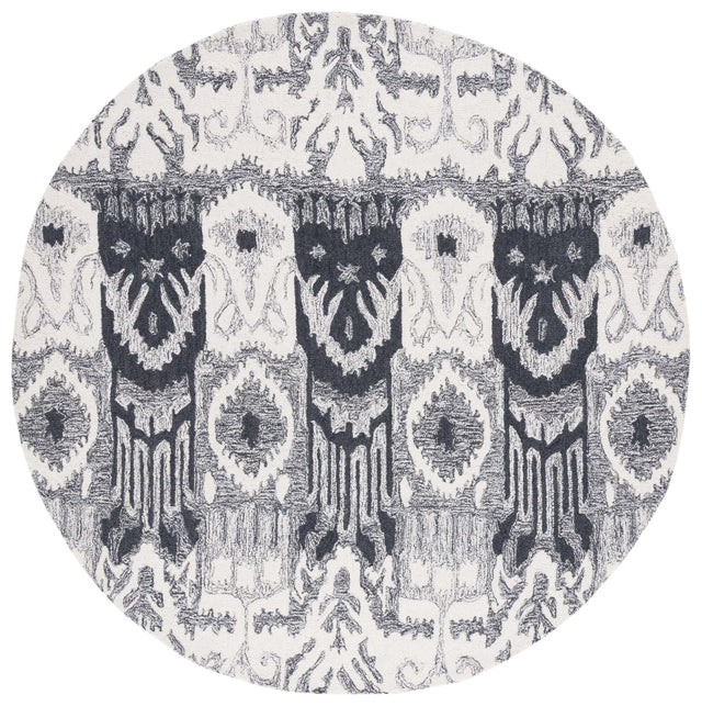 Safavieh Ikat Ikt653Z Ivory/Black Rug - Safavieh - ikt653z - 6r