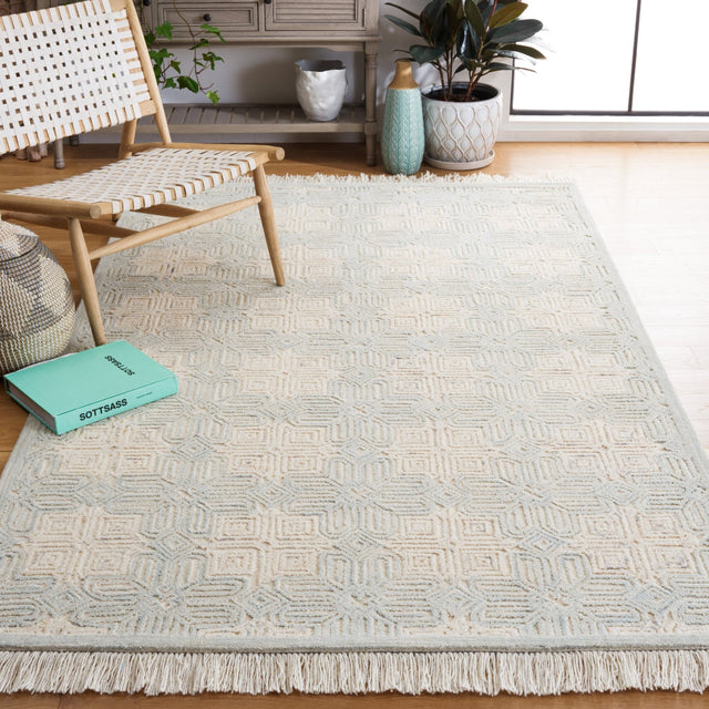 Safavieh Ikat Ikt805B Ivory/Light Blue Rug - Safavieh - ikt805b - 3
