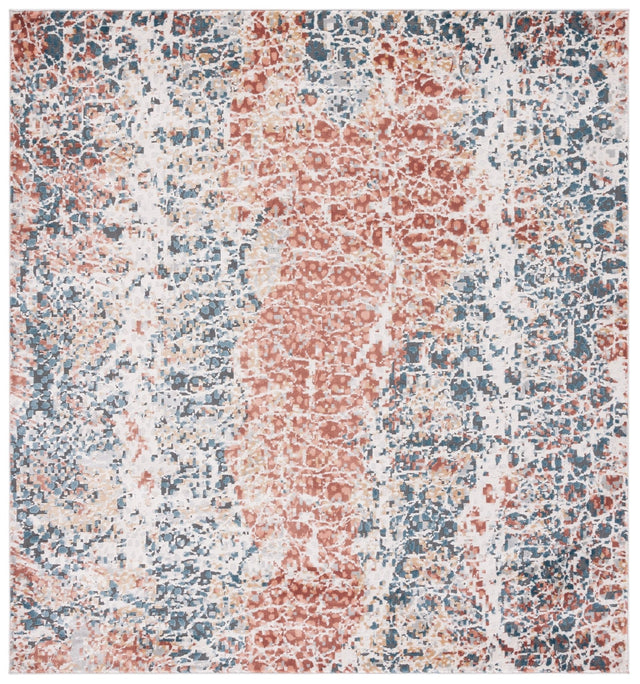 Safavieh Invista Inv592P Navy/Rust Rug - Safavieh - inv592p - 7sq