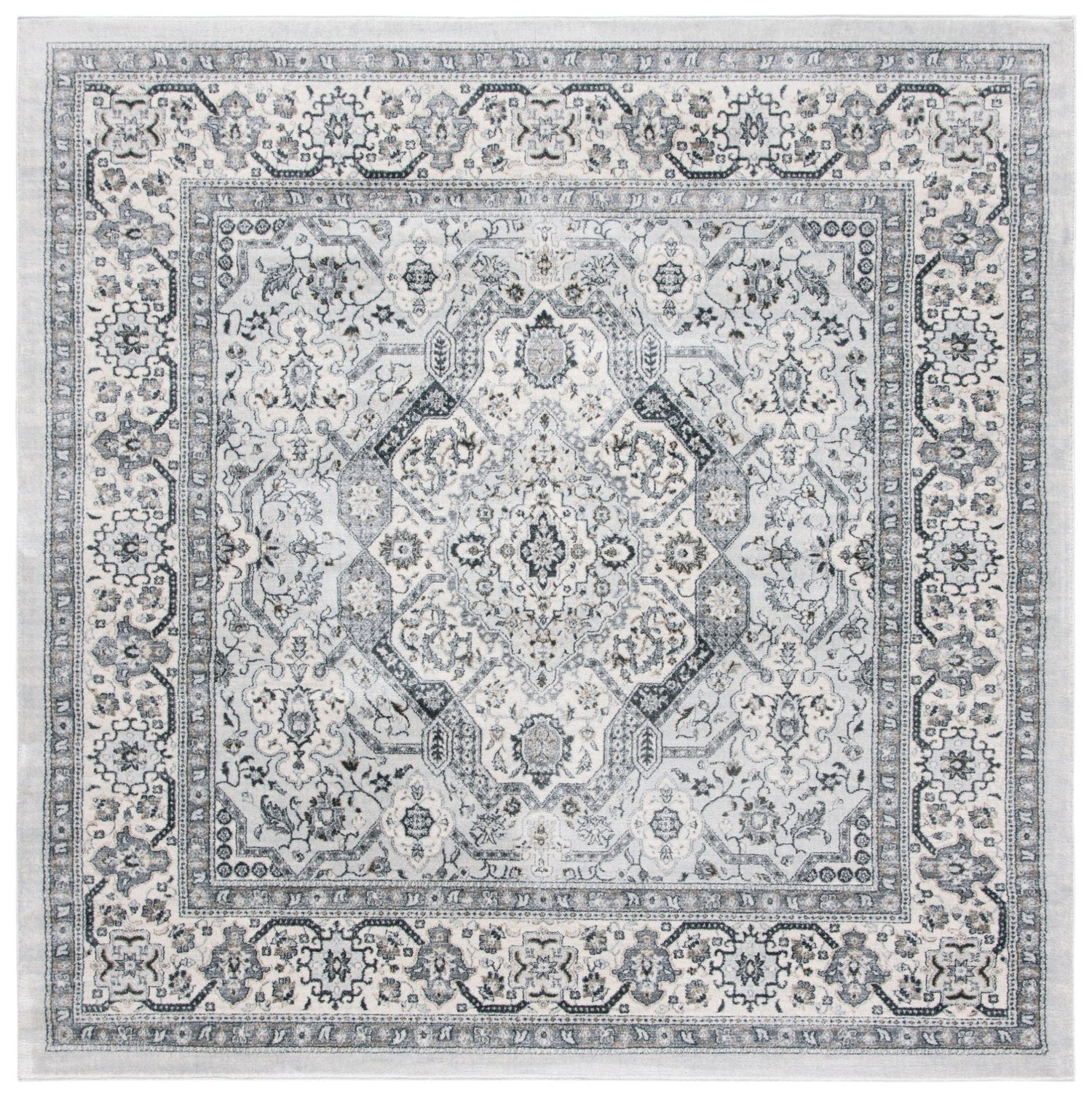 Safavieh Isabella Isa916G Light Grey/Cream Rug - Safavieh - isa916g - 4sq