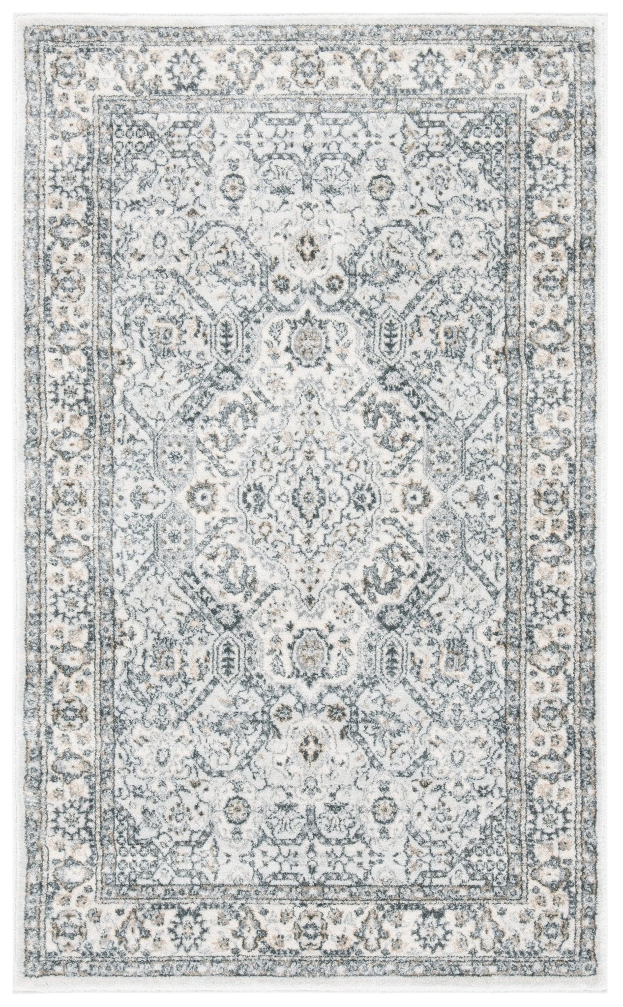 Safavieh Isabella Isa916G Light Grey/Cream Rug - Safavieh - isa916g - 8r