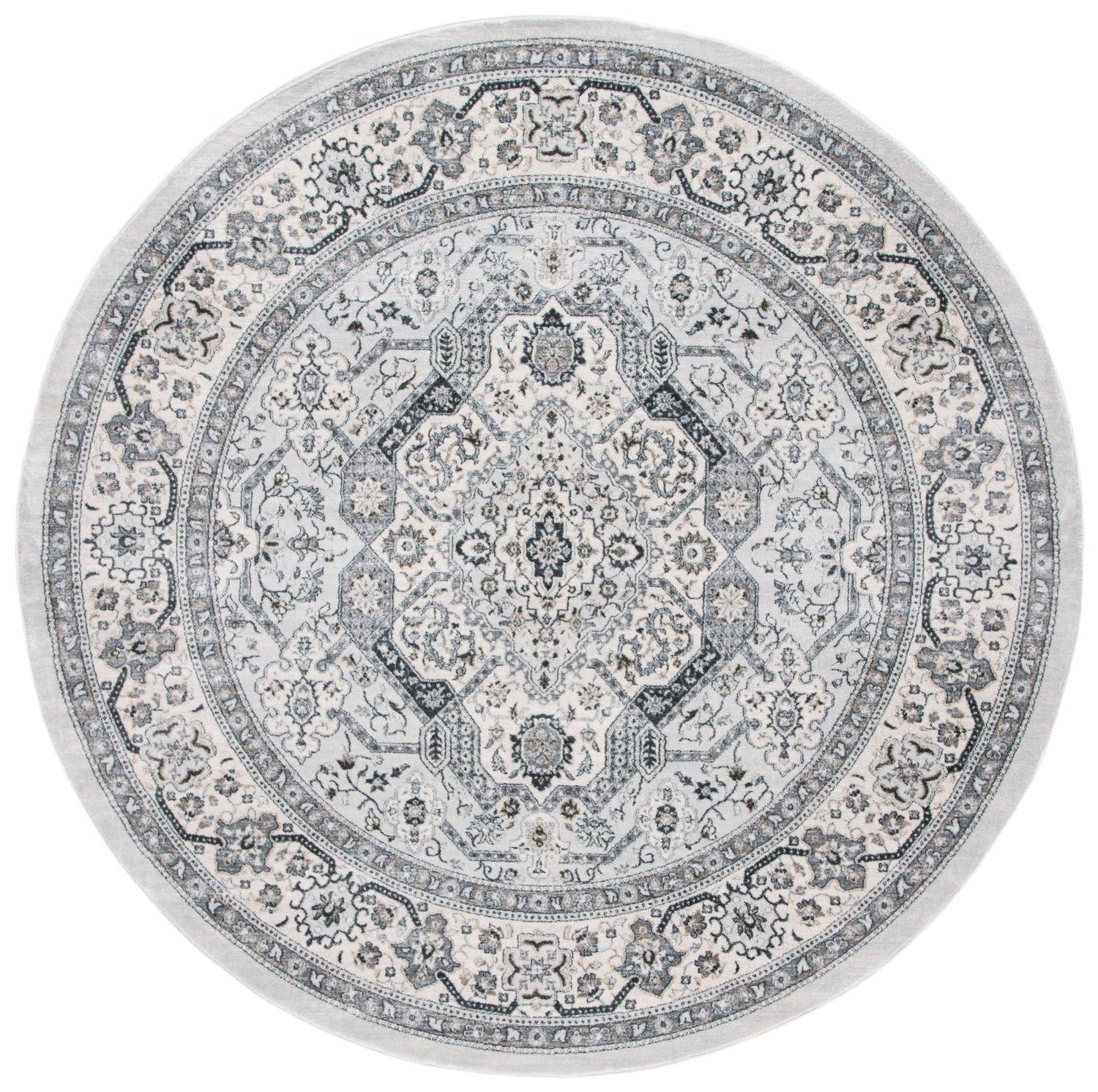 Safavieh Isabella Isa916G Light Grey/Cream Rug - Safavieh - isa916g - 8r