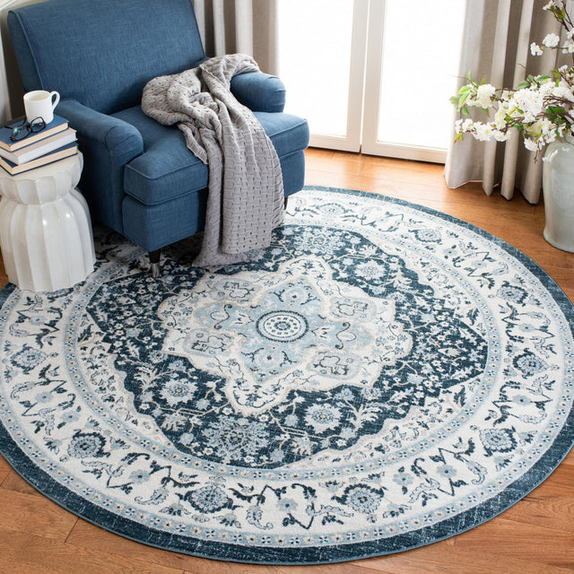 Safavieh Isabella Isa936N Navy/Creme Rug - Safavieh - isa936n - 7sq