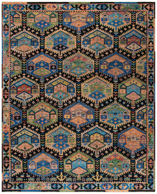 Safavieh Izmir Izm142M Blue/Olive Rugs - Safavieh - izm142m - 6