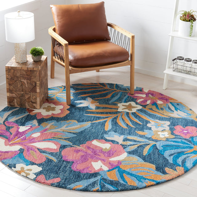 Safavieh Jardin Jar152M Blue/Pink Rug - Safavieh - jar152m - 6r