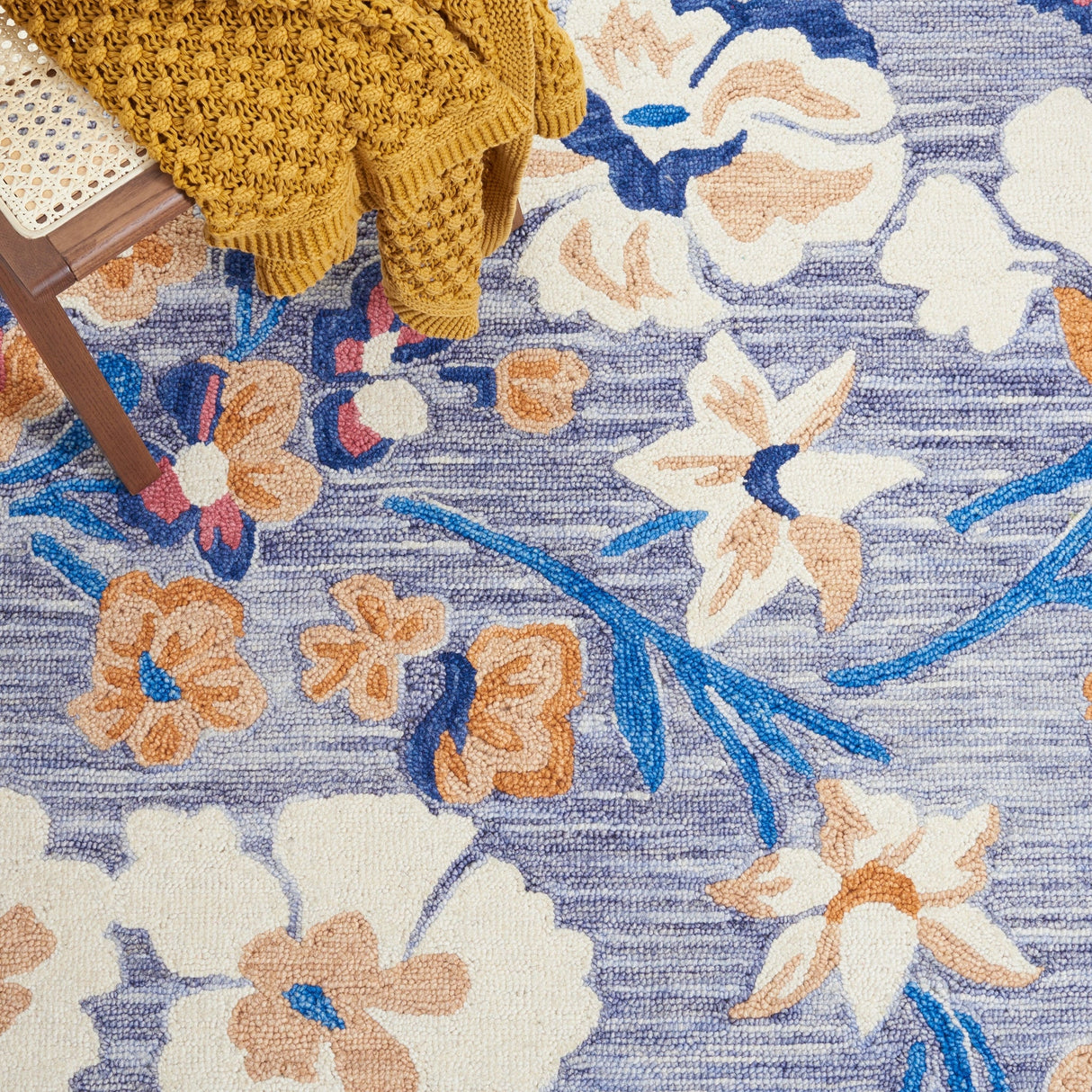 Safavieh Jardin Jar153M Blue/Ivory Rug - Safavieh - jar153m - 6r