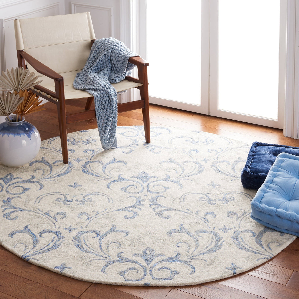 Safavieh Jardin Jar154A Ivory/Blue Rug - Safavieh - jar154a - 6r