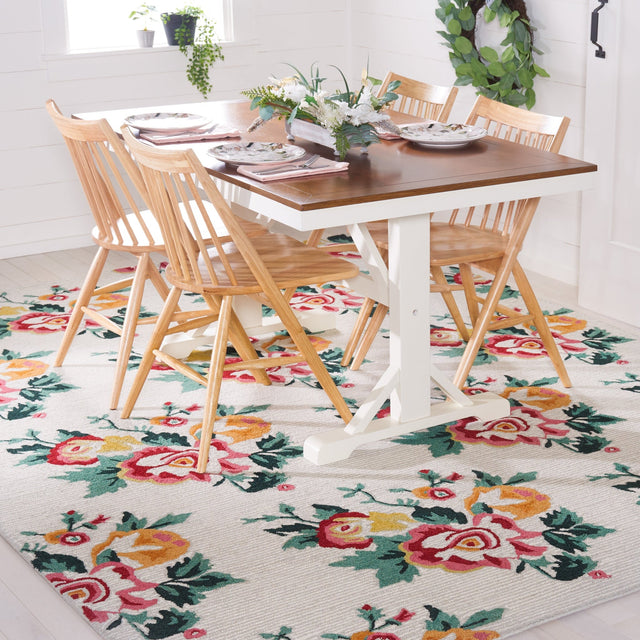 Safavieh Jardin Jar156A Ivory/Red Rug - Safavieh - jar156a - 6r