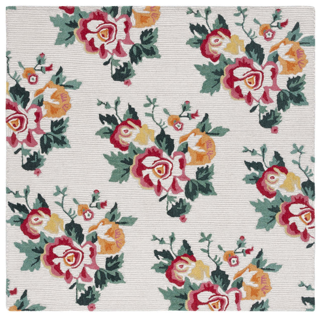 Safavieh Jardin Jar156A Ivory/Red Rug - Safavieh - jar156a - 6sq