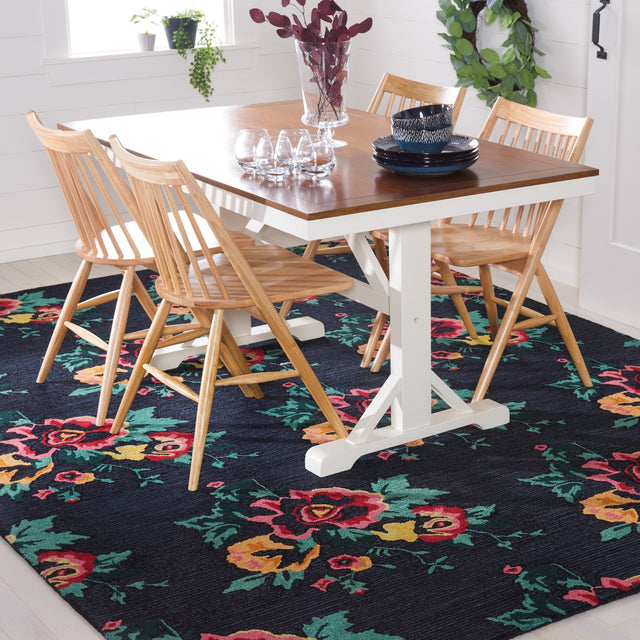 Safavieh Jardin Jar157Z Black/Pink Rug - Safavieh - jar157z - 6r