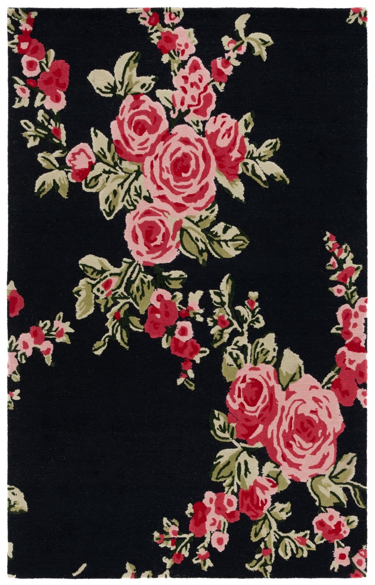 Safavieh Jardin Jar401Z Black/Pink Rug - Safavieh - jar401z - 3