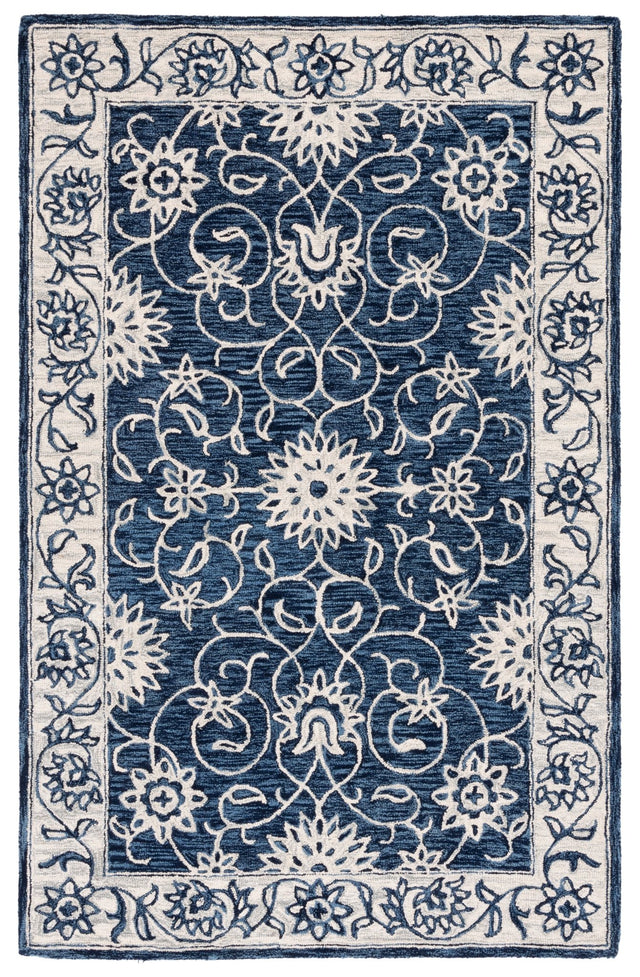 Safavieh Jardin Jar601N Navy/Ivory Rug - Safavieh - jar601n - 3