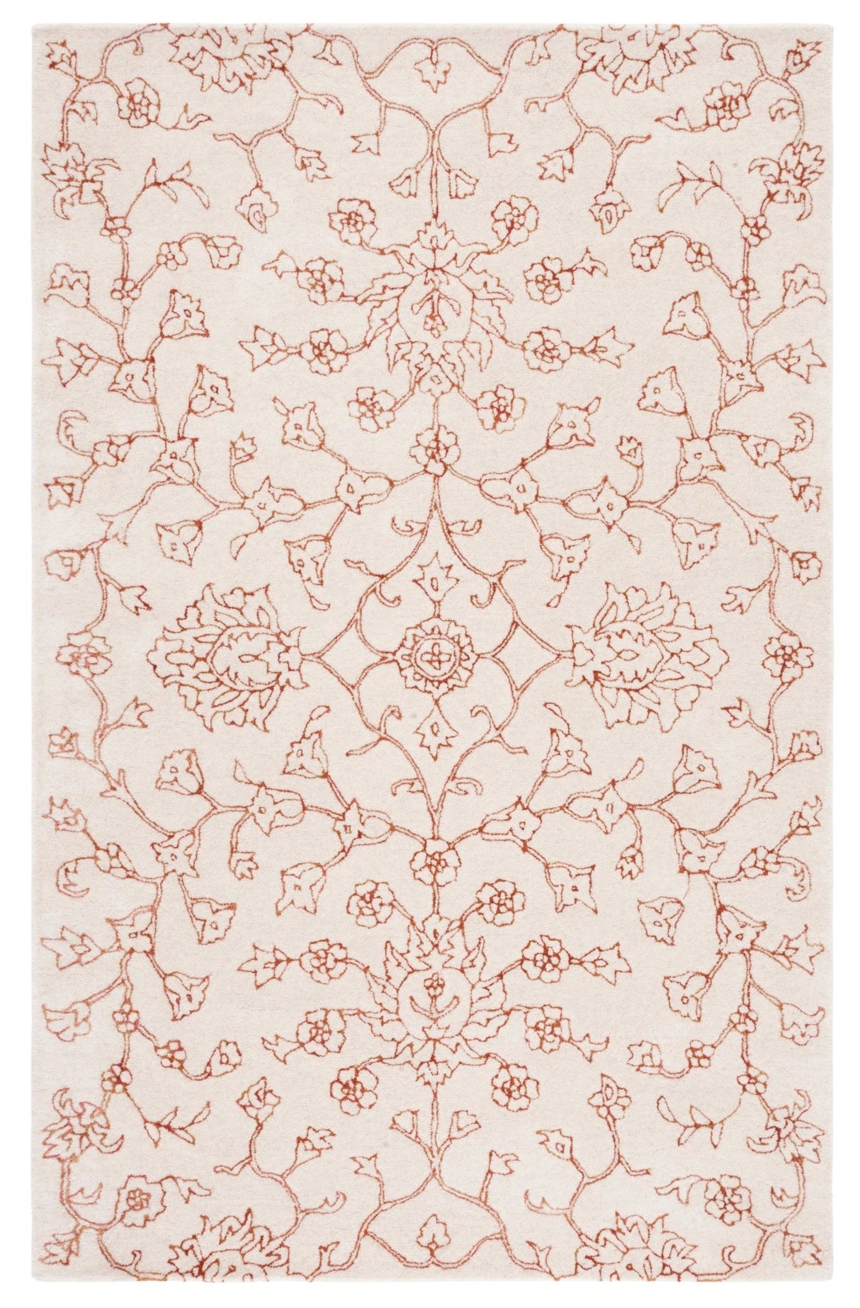 Safavieh Jardin Jar730P Ivory/Rust Rug - Safavieh - jar730p - 3
