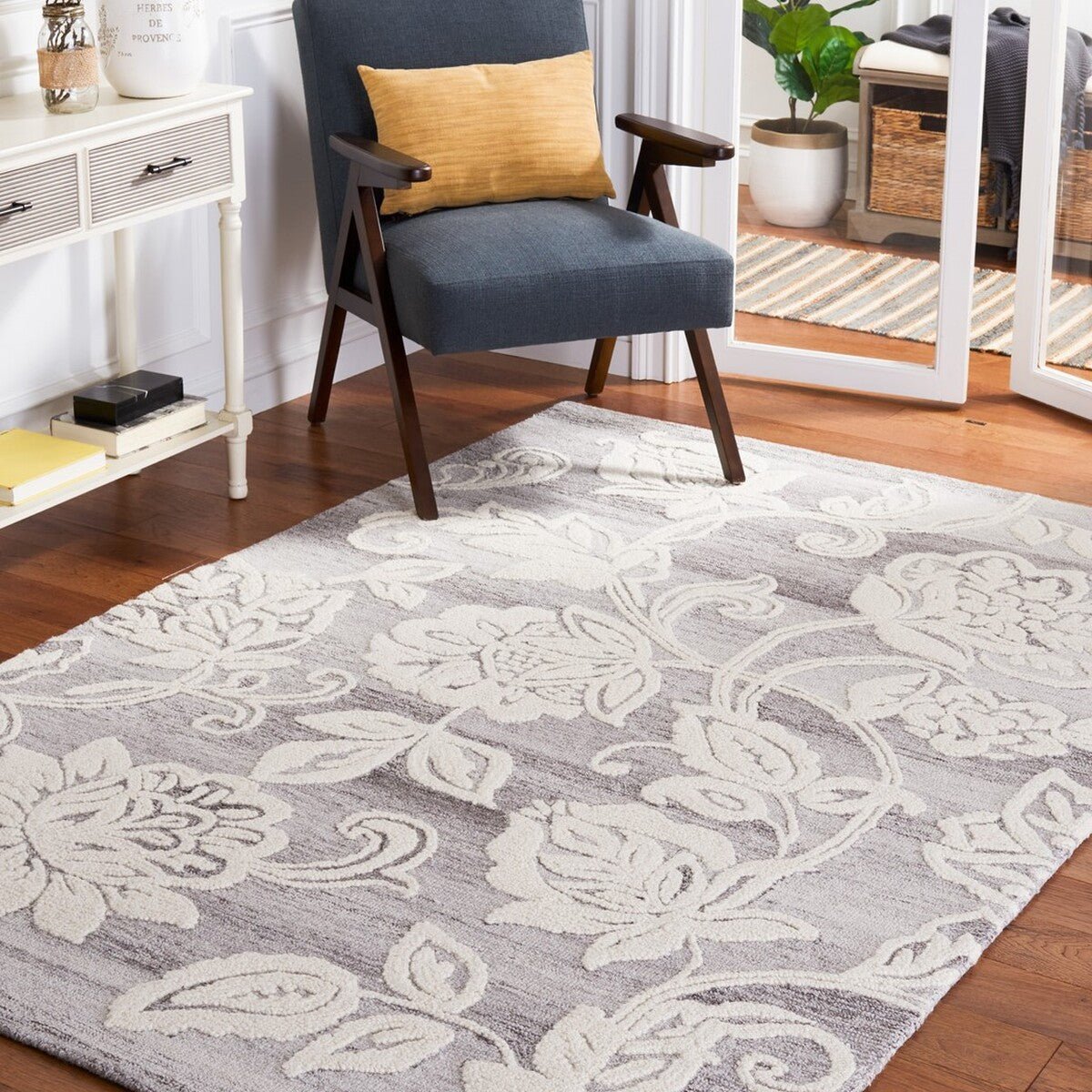 Safavieh Jardin Jar731F Black/Ivory Rug - Safavieh - jar731f - 4
