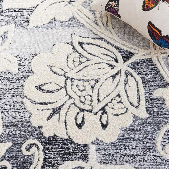 Safavieh Jardin Jar731Z Black/Ivory Rug - Safavieh - jar731z - 6r