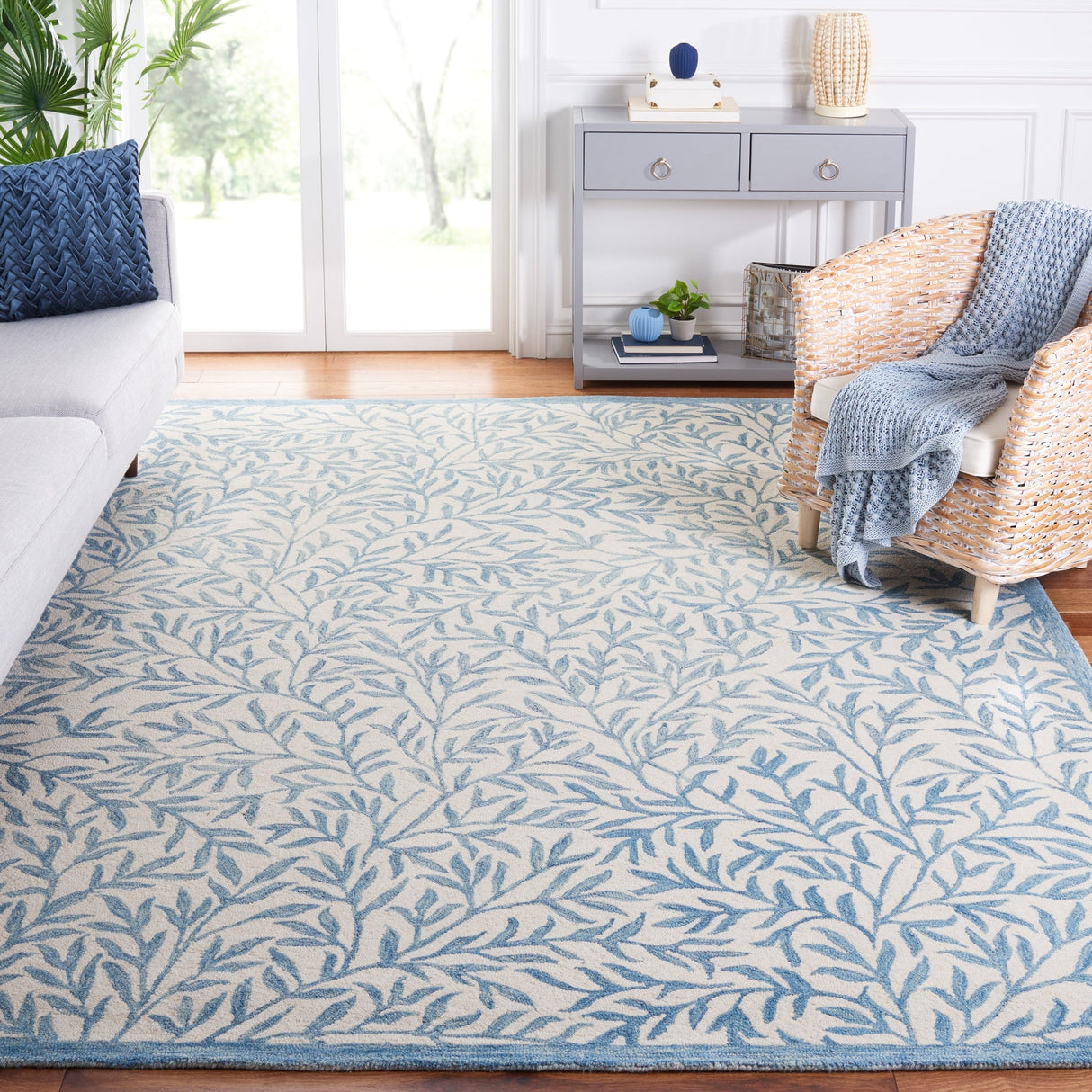 Safavieh Jardin Jar753L Ivory/Blue Rug - Safavieh - jar753l - 6r
