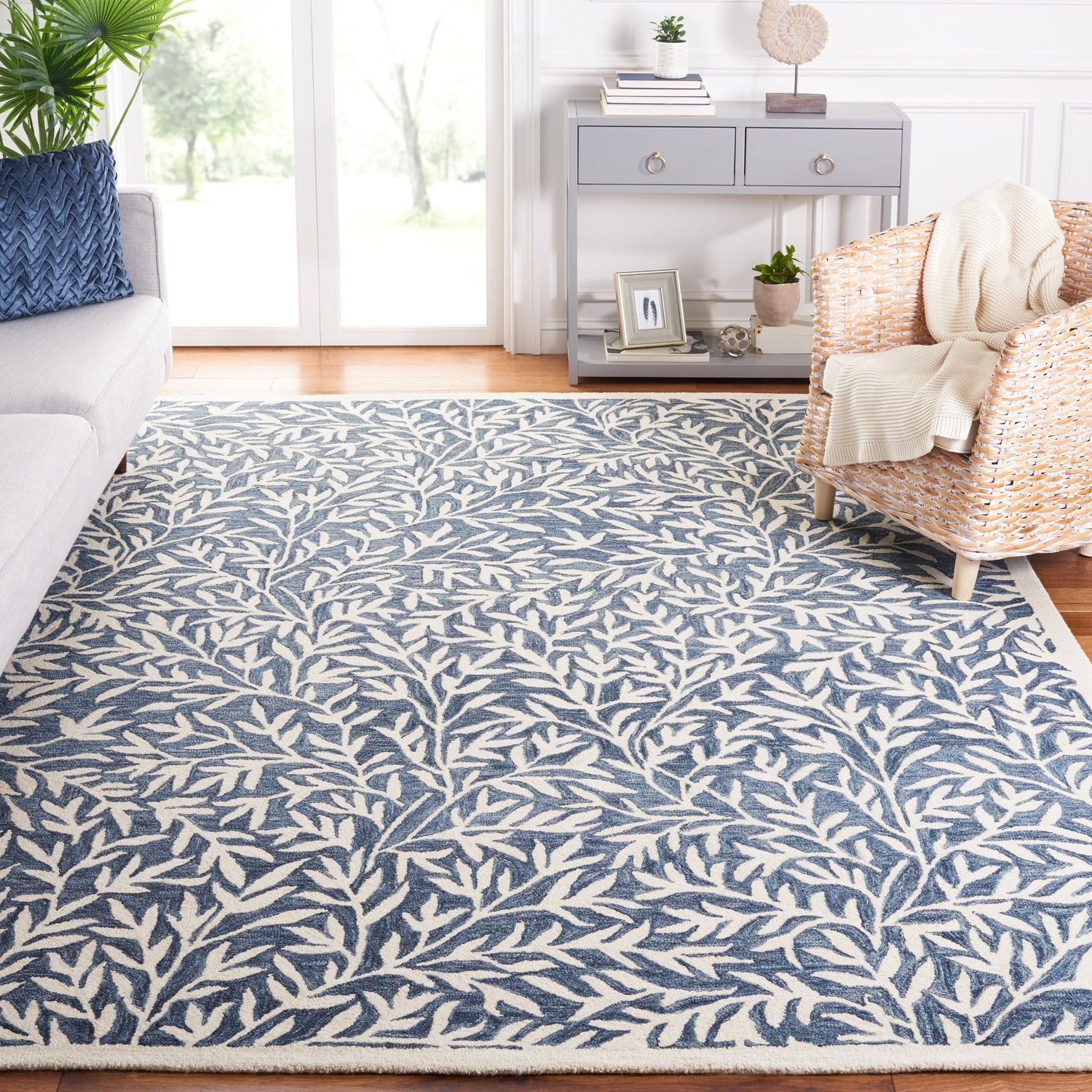 Safavieh Jardin Jar753M Blue/Ivory Rug - Safavieh - jar753m - 28