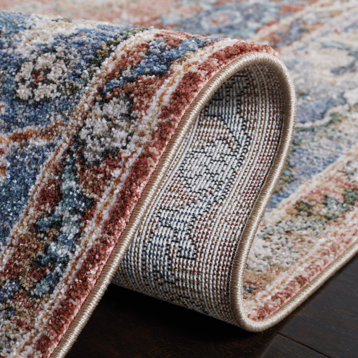 Safavieh Jasmine Jsm338P Rust/Blue Rug - Safavieh - jsm338p - 5r