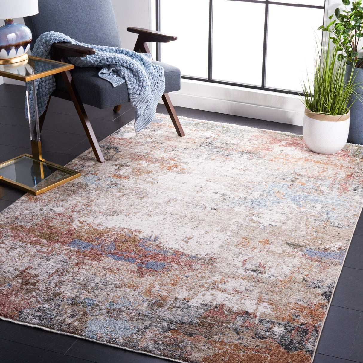 Safavieh Jasmine Jsm341B Beige/Light Blue Rug - Safavieh - jsm341b - 4