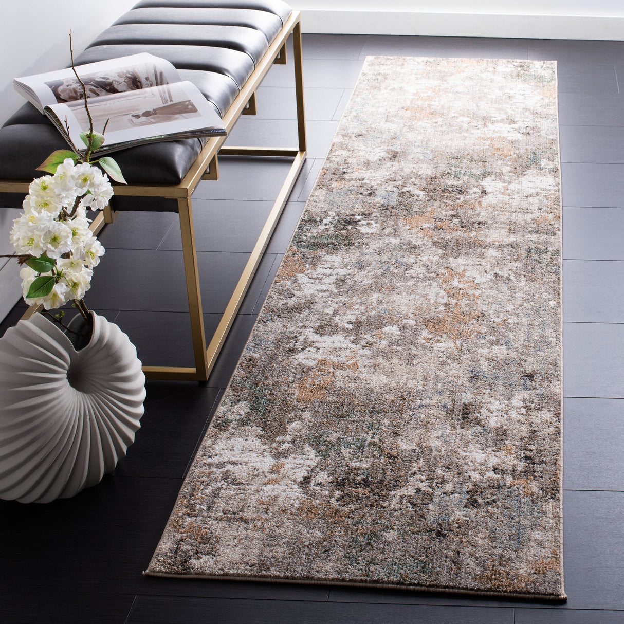 Safavieh Jasmine Jsm370F Grey/Gold Rug - Safavieh - jsm370f - 5r