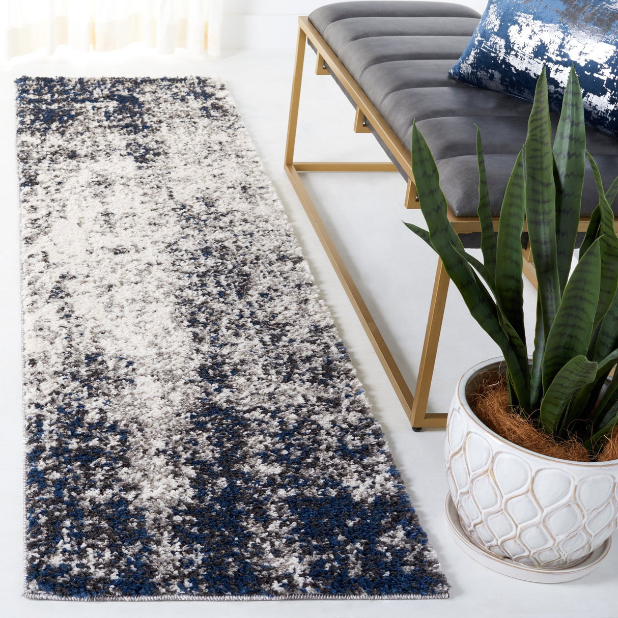 Safavieh Jericho Jer112A Ivory/Navy Rug - Safavieh - jer112a - 7r