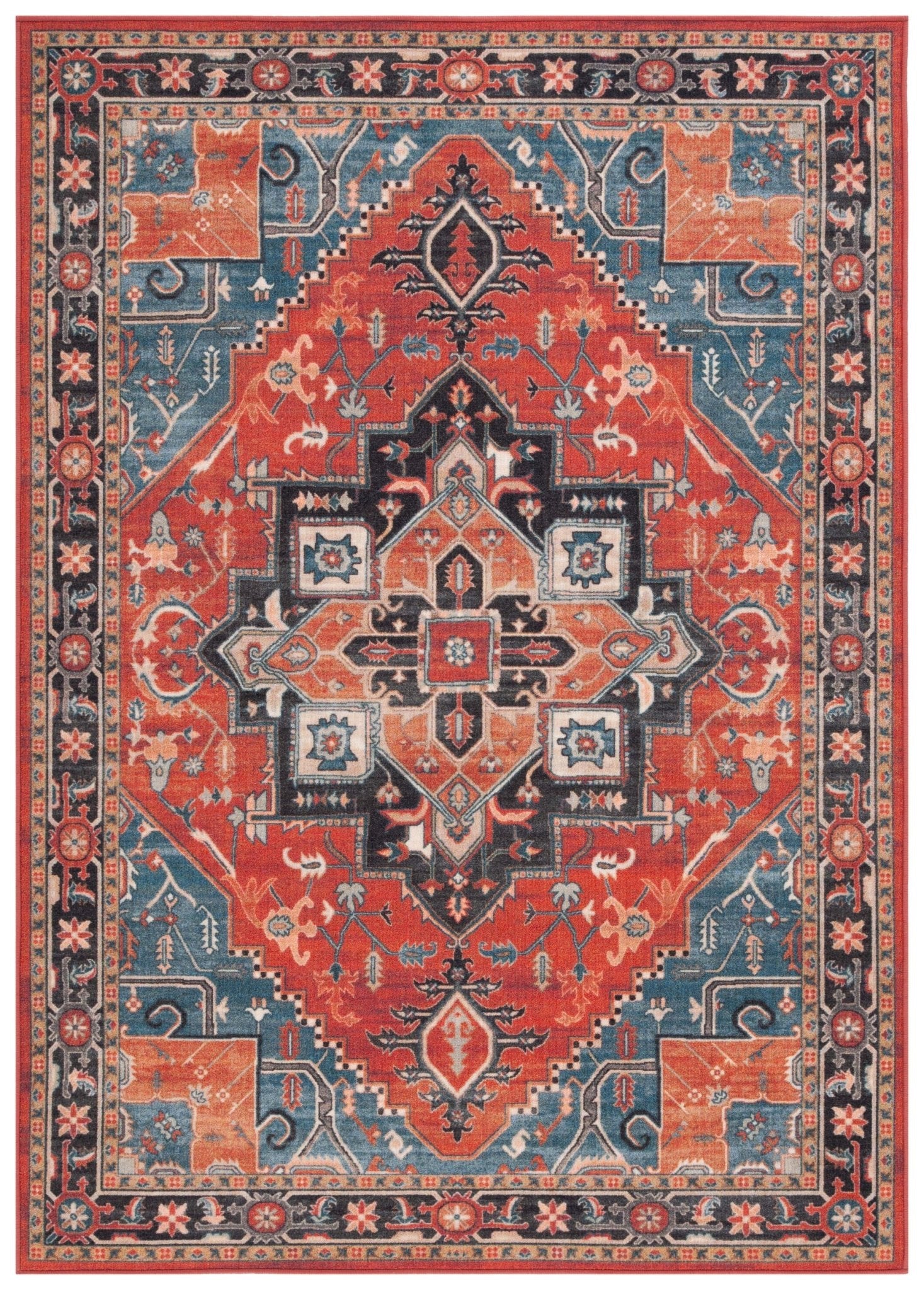 Safavieh Journey Jny102P Rust/Blue Black Rug - Safavieh - jny102p - 4