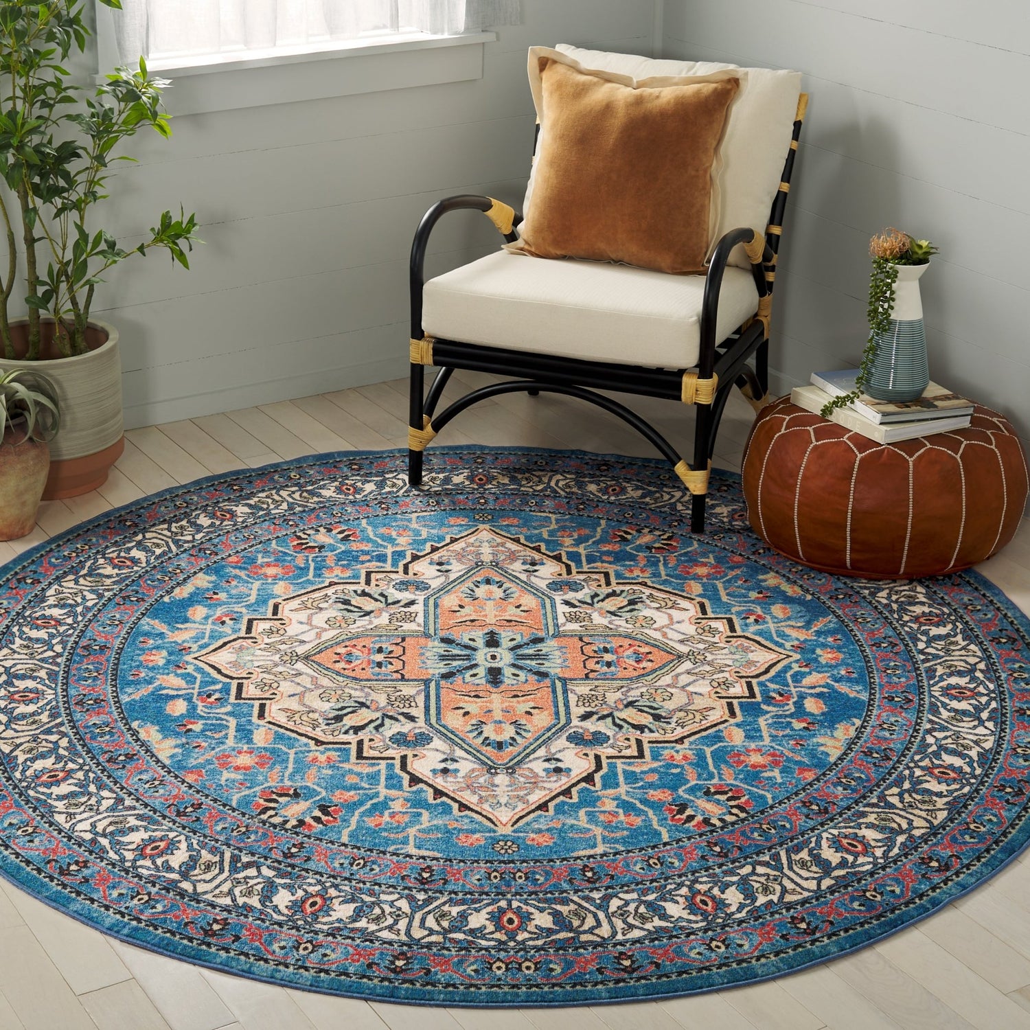 Safavieh Journey Jny105M Blue/Ivory Rug - Safavieh - jny105m - 7r