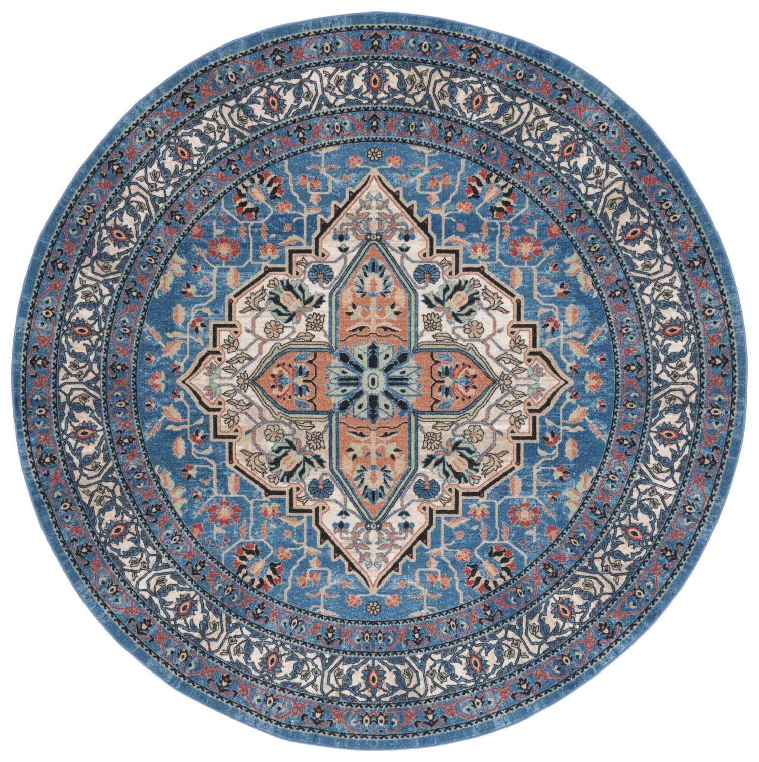 Safavieh Journey Jny105M Blue/Ivory Rug - Safavieh - jny105m - 7r