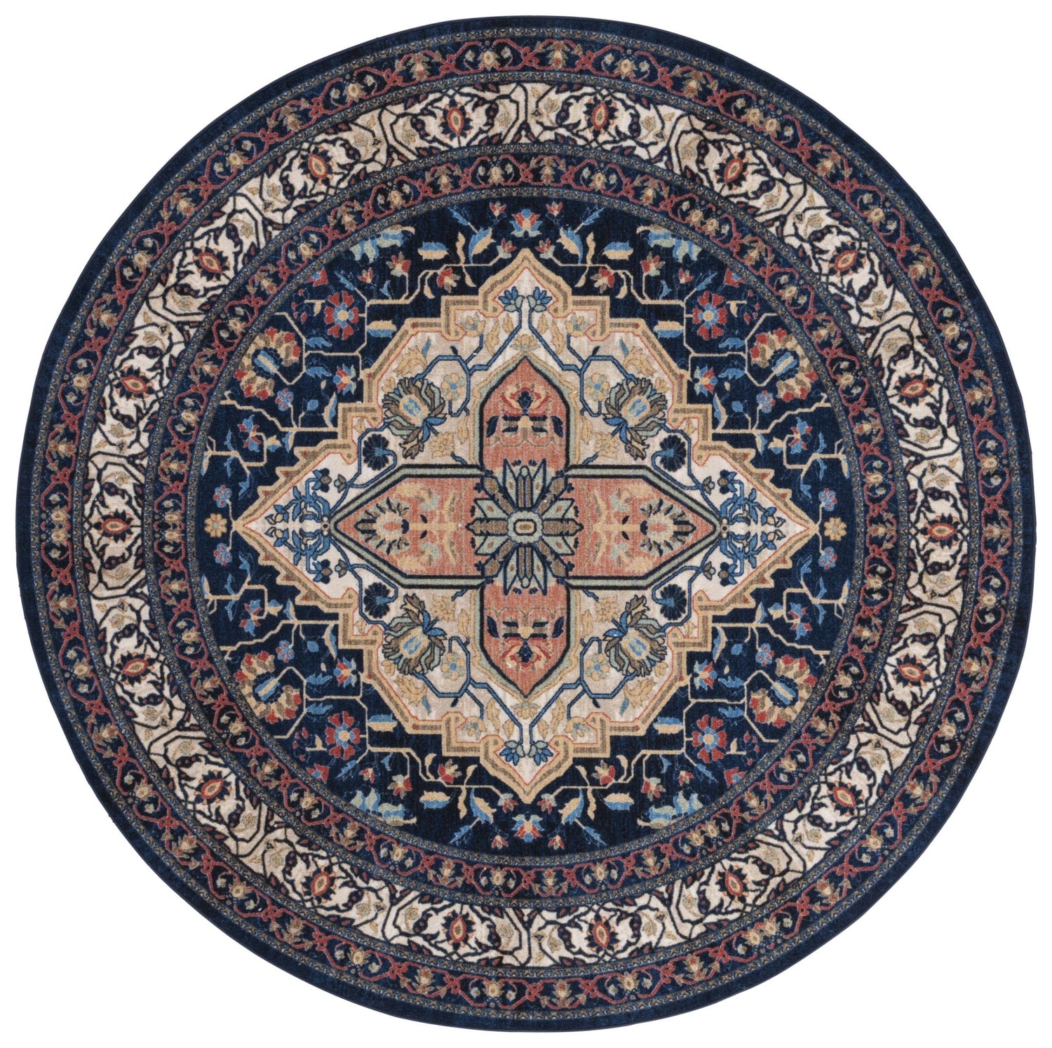 Safavieh Journey Jny105N Navy/Ivory Rug - Safavieh - jny105n - 7r