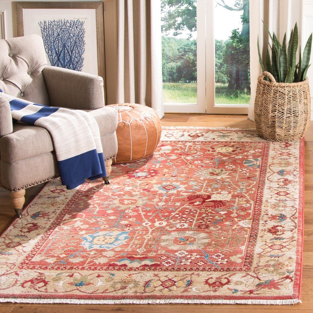 Safavieh Kashan Ksn303L Red / Beige Rugs - ksn303l-3